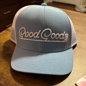Good Good Birdie Blue and White Trucker Hat NEW One Size